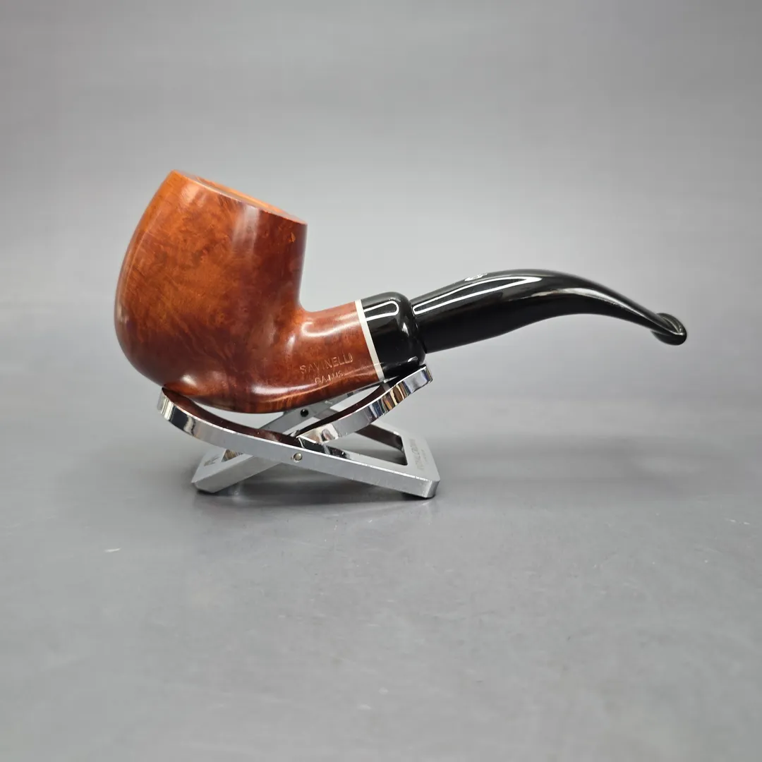 Savinelli Gaius 616 KS Smooth Bent Billiard Estate Briar Pipe, Unsmoked, 6mm - Image 2