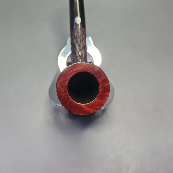 James Upshall Bark Group 6 Partially Rusticated Stack Billiard Estate Briar Pipe, Unsmoked - Image 6