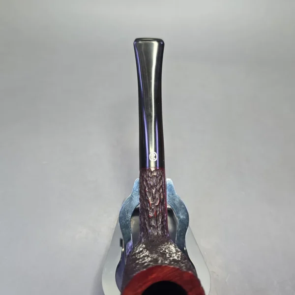 James Upshall Bark Group 6 Partially Rusticated Stack Billiard Estate Briar Pipe, Unsmoked - Image 7