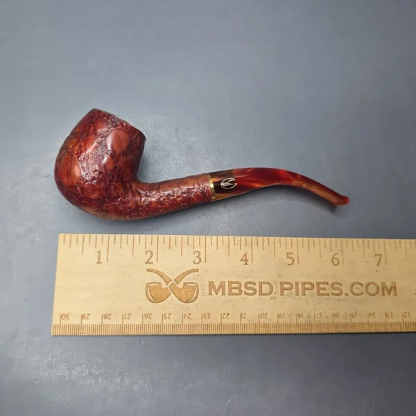 Savinelli Alligator Red 602 Rusticated Bent Billiard Estate Pipe, Italian Estates - Image 13