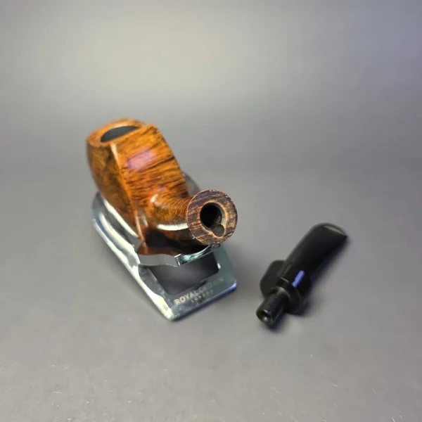 Sebastian Heck Smooth Asymmetric Golden Contrast Fugu Handmade Briar Pipe, New - Image 13