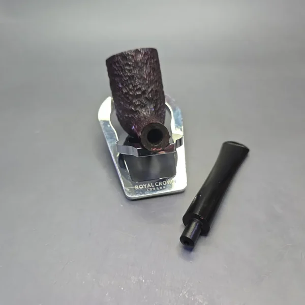 James Upshall Bark Group 6 Partially Rusticated Stack Billiard Estate Briar Pipe, Unsmoked - Image 13
