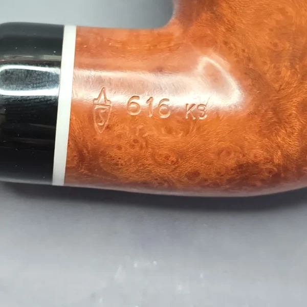 Savinelli Gaius 616 KS Smooth Bent Billiard Estate Briar Pipe, Unsmoked, 6mm - Image 8
