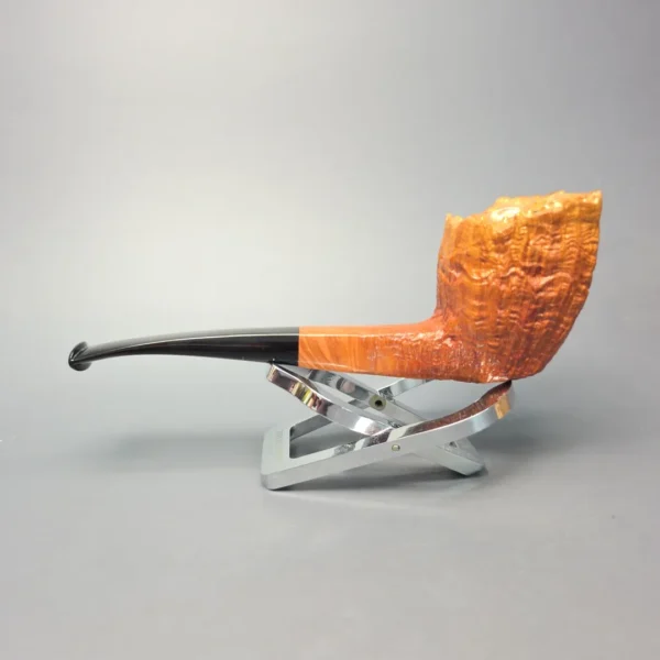 Nate King Natural Sandblasted Panel Dublin Handmade Briar Pipe, New - Image 5