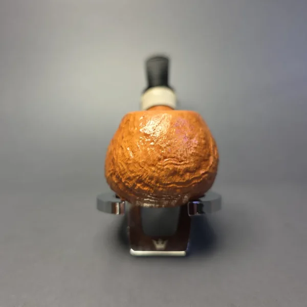 Sebastian Heck Natural Sandblasted Apple w/ Antler Handmade Briar Pipe, New - Image 3