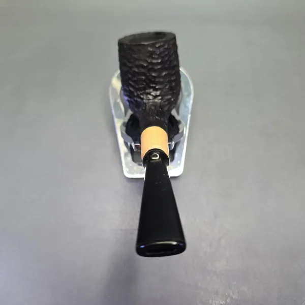 MBSD Briars by Piero Vitale Black Rusticated Billiard w/ Boxwood, Briar Pipe, New - Image 5