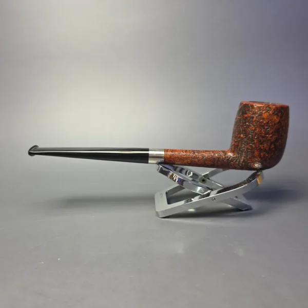 Bruno Nuttens Bing B2 Partially Sandblasted Billiard w/ Aluminum Briar Pipe, New - Image 4