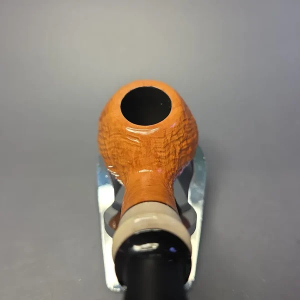 Sebastian Heck Natural Sandblasted Apple w/ Antler Handmade Briar Pipe, New - Image 6