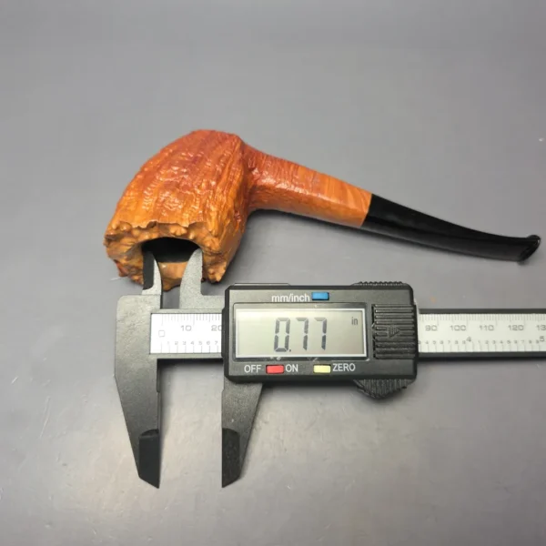 Nate King Natural Sandblasted Panel Dublin Handmade Briar Pipe, New - Image 11