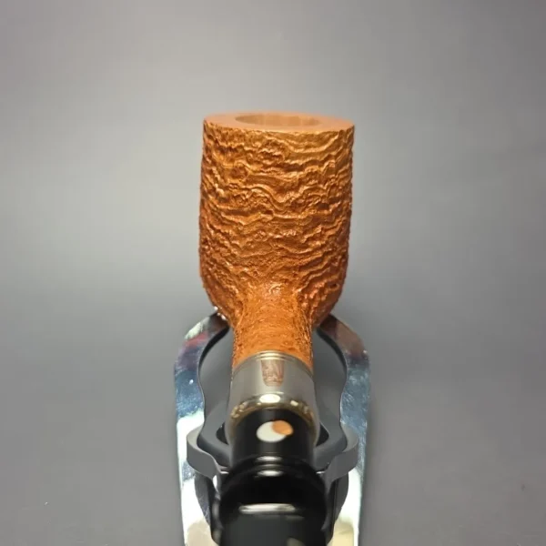 Cavicchi Partially Sandblasted Billiard w/ Silver Estate Briar Pipe, Unsmoked - Image 7