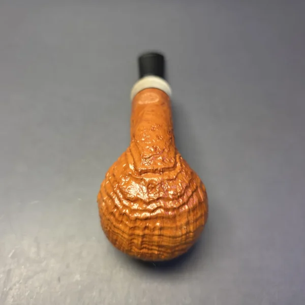 Sebastian Heck Natural Sandblasted Apple w/ Antler Handmade Briar Pipe, New - Image 8