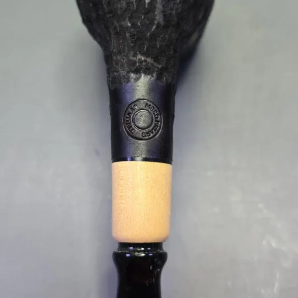 MBSD Briars by Piero Vitale Black Rusticated Billiard w/ Boxwood, Briar Pipe, New - Image 9