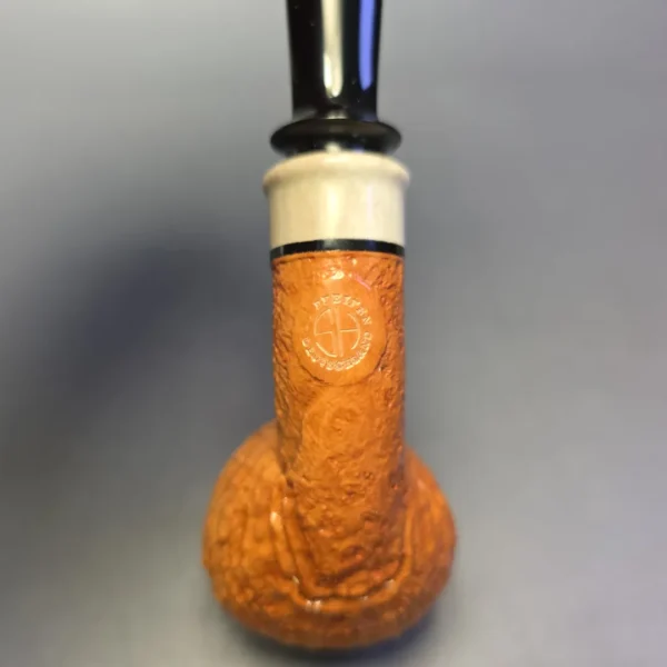 Sebastian Heck Natural Sandblasted Apple w/ Antler Handmade Briar Pipe, New - Image 9