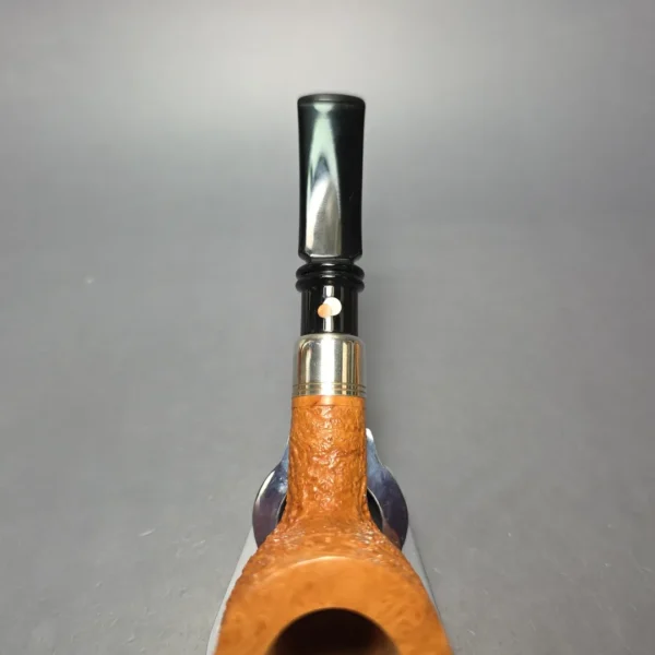 Cavicchi Partially Sandblasted Billiard w/ Silver Estate Briar Pipe, Unsmoked - Image 9