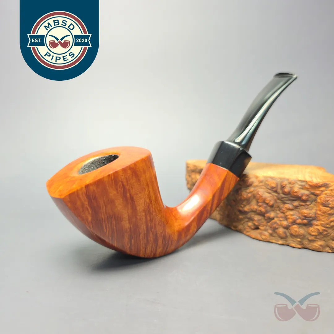 Nate King & Bruno Nuttens (Collaborative Piece) Smooth Panel Dublin Handmade Briar Pipe, New