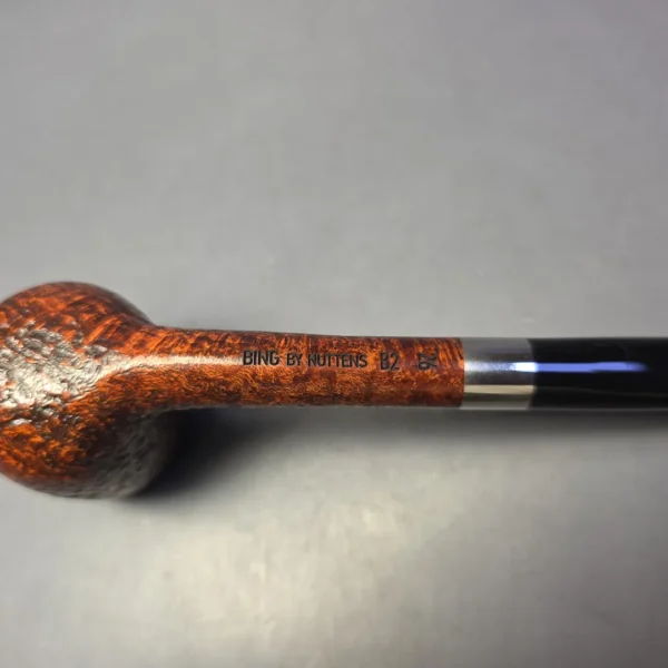 Bruno Nuttens Bing B2 Partially Sandblasted Billiard w/ Aluminum Briar Pipe, New - Image 8