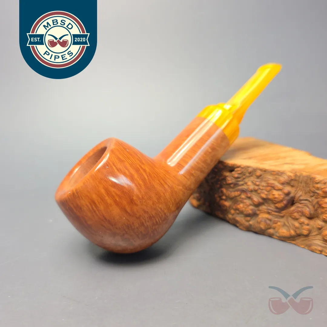 Buckeye Hand Made Smooth Chubby Billiard Briar Pipe, New