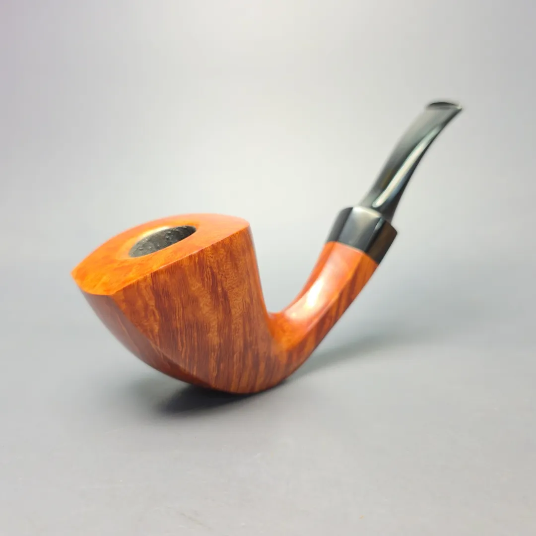 Nate King & Bruno Nuttens (Collaborative Piece) Smooth Panel Dublin Handmade Briar Pipe, New - Image 2