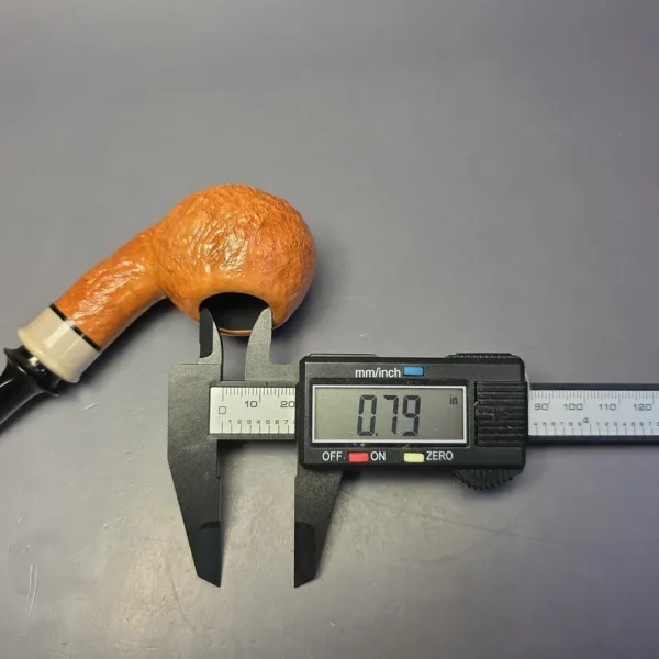 Sebastian Heck Natural Sandblasted Apple w/ Antler Handmade Briar Pipe, New - Image 11