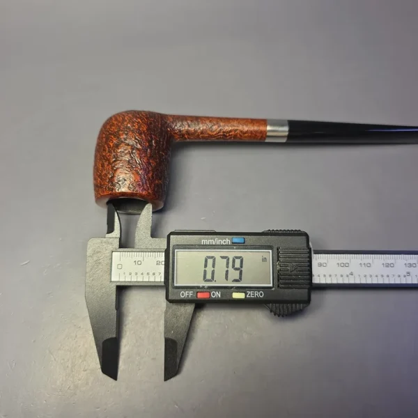 Bruno Nuttens Bing B2 Partially Sandblasted Billiard w/ Aluminum Briar Pipe, New - Image 10
