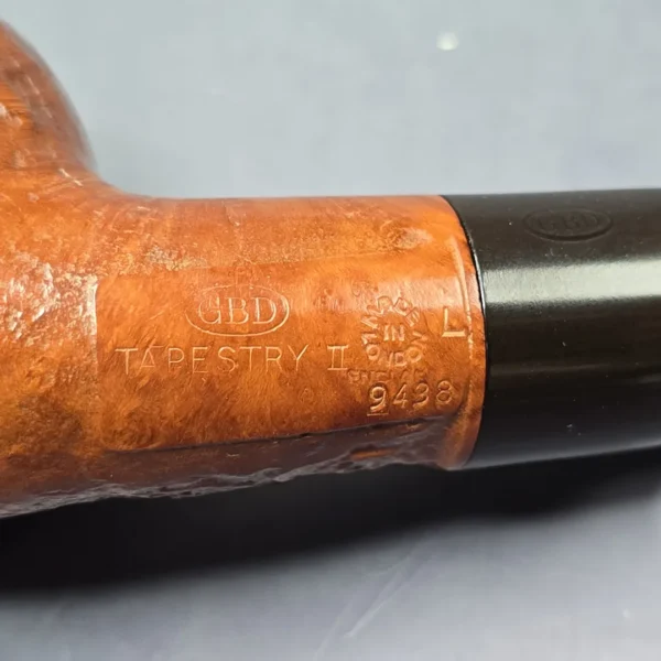 GBD Tapestry II 9438 L Partially Sandblasted Rhodesian Estate Briar Pipe, English Estates - Image 10