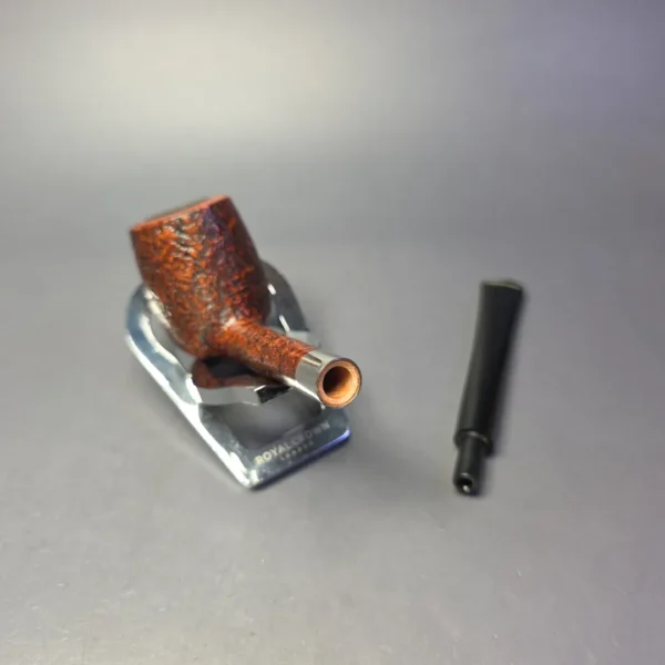 Bruno Nuttens Bing B2 Partially Sandblasted Billiard w/ Aluminum Briar Pipe, New - Image 11