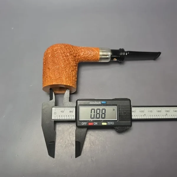 Cavicchi Partially Sandblasted Billiard w/ Silver Estate Briar Pipe, Unsmoked - Image 13