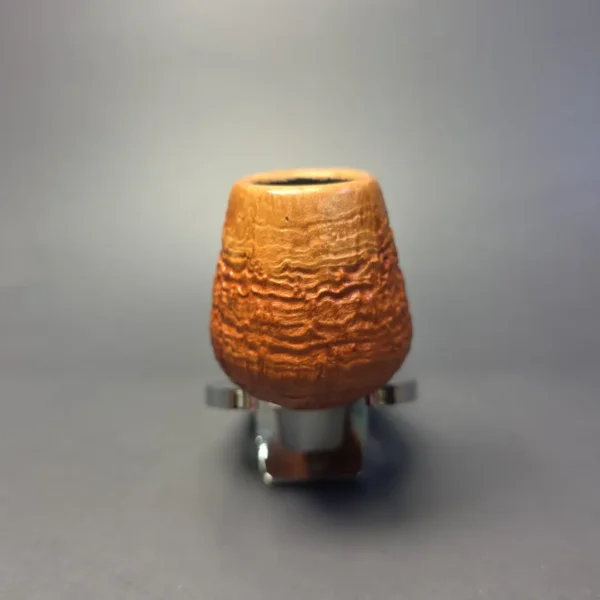 Sebastian Heck Natural Sandblasted Long Shank Brandy w/ Mammoth Handmade Briar Pipe, New - Image 3