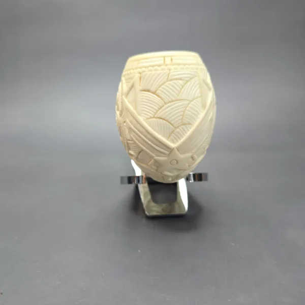 MBSD Meerschaum Silver XL US Air Force Brandy Reverse Calabash Block Meerschaum Pipe, New - Image 4