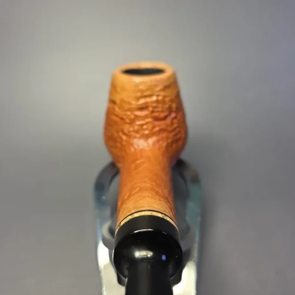 Sebastian Heck Natural Sandblasted Long Shank Brandy w/ Mammoth Handmade Briar Pipe, New - Image 6
