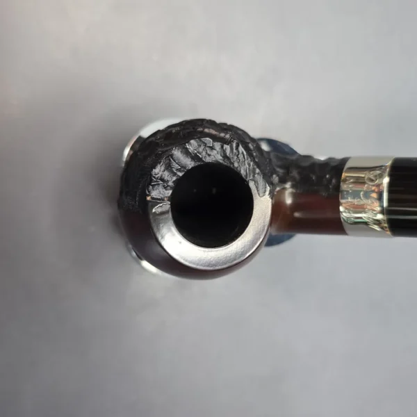 Peterson Jekyll & Hyde XL02 Partially Rusticated Apple Briar Pipe, New - Image 6