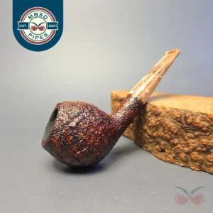 Moonshine MS07 Leather Sandblasted Devil Anse w/ Coffee Stem Briar Pipe, New