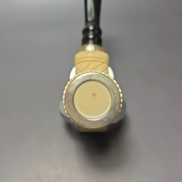 MBSD Meerschaum Double Silver Floral Devil Anse Reverse Calabash Block Meerschaum Pipe, New - Image 8