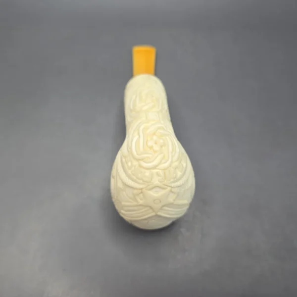 MBSD Meerschaum Silver XL US Air Force Brandy Reverse Calabash Block Meerschaum Pipe, New - Image 10