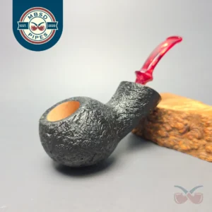 Buckeye Hand Made Sandblasted Blowfish Briar Pipe, New
