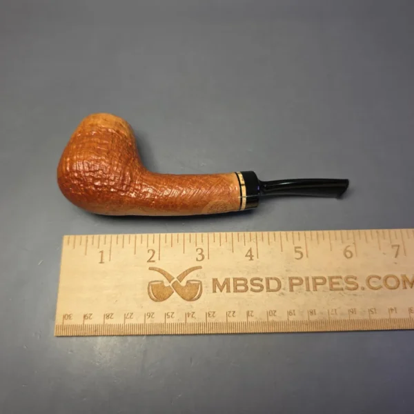 Sebastian Heck Natural Sandblasted Long Shank Brandy w/ Mammoth Handmade Briar Pipe, New - Image 11