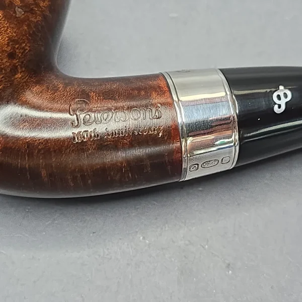 Peterson 160th Anniversary Pat. B Dark Smooth Bent Billiard Briar Pipe, New - Image 10