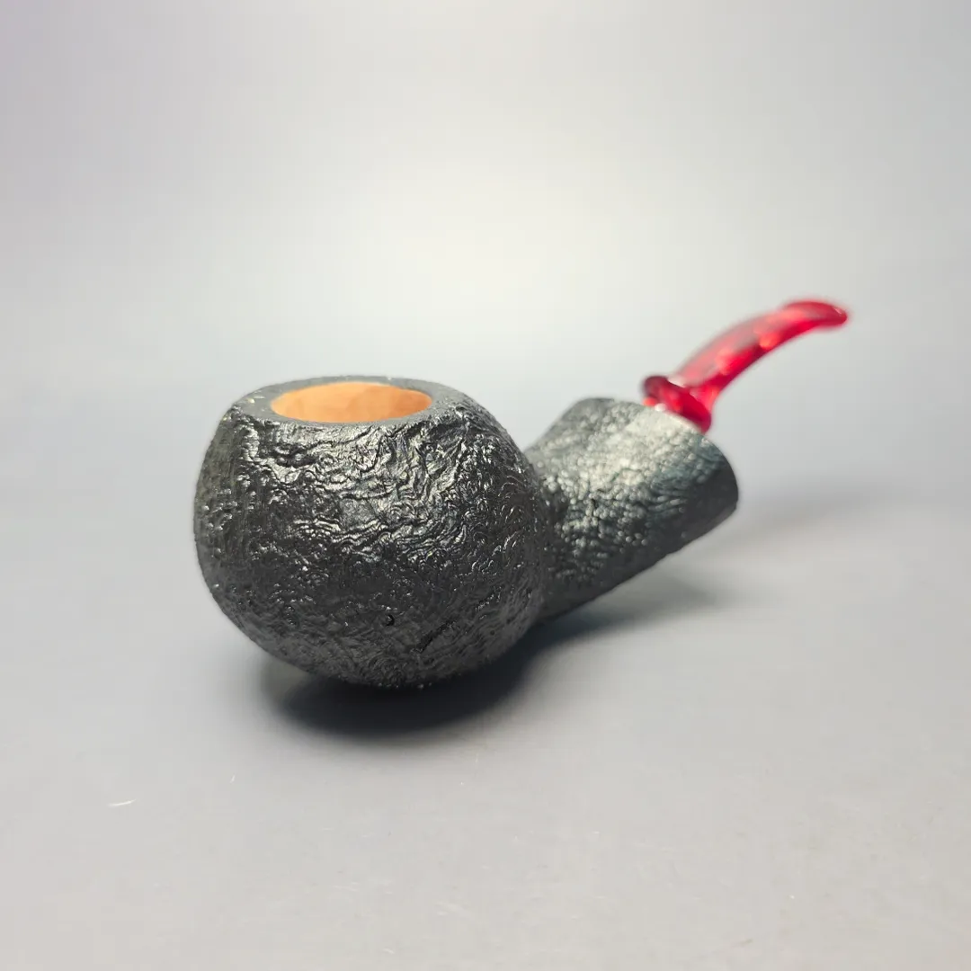 Buckeye Hand Made Sandblasted Blowfish Briar Pipe, New - Image 2