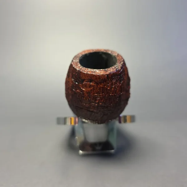 Moonshine MS07 Leather Sandblasted Devil Anse w/ Coffee Stem Briar Pipe, New - Image 3