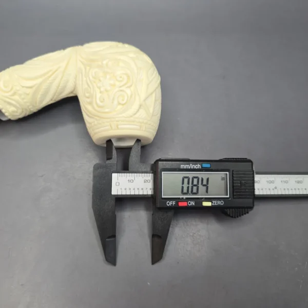 MBSD Meerschaum Silver XL US Air Force Brandy Reverse Calabash Block Meerschaum Pipe, New - Image 12