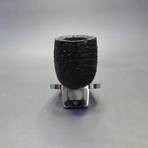MBSD Briars by Piero Vitale Black Rusticated Billiard w/ Boxwood, Briar Pipe, New - Image 3