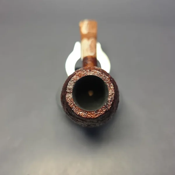 Moonshine MS07 Leather Sandblasted Devil Anse w/ Coffee Stem Briar Pipe, New - Image 7