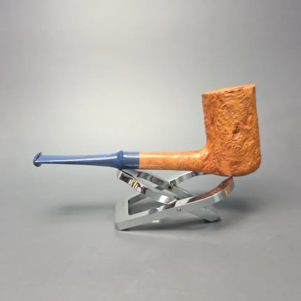 Nate King Natural Sandblasted "Dan Shape" Stack Handmade Briar Pipe, New - Image 5