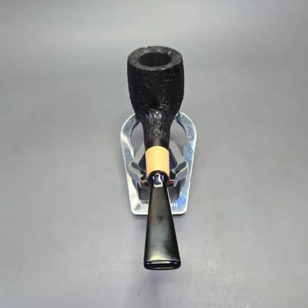 MBSD Briars by Piero Vitale Black Rusticated Billiard w/ Boxwood, Briar Pipe, New - Image 5