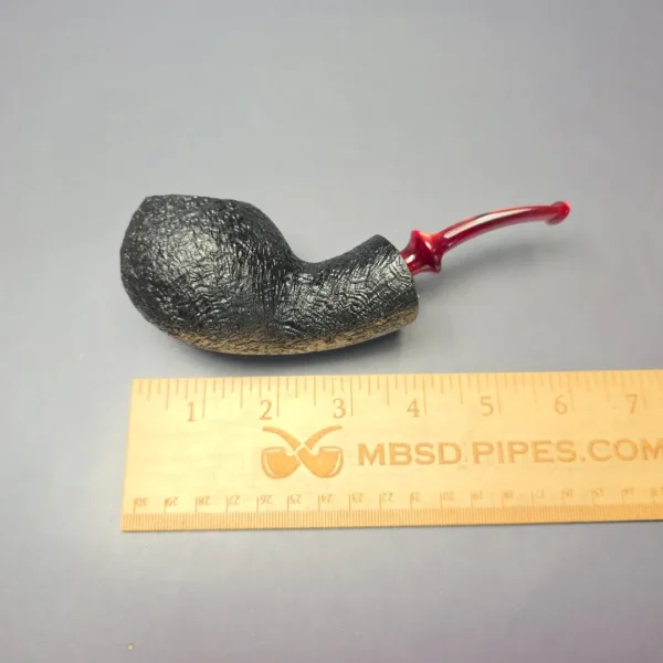 Buckeye Hand Made Sandblasted Blowfish Briar Pipe, New - Image 8