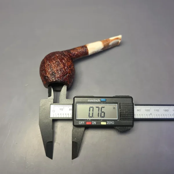 Moonshine MS07 Leather Sandblasted Devil Anse w/ Coffee Stem Briar Pipe, New - Image 10