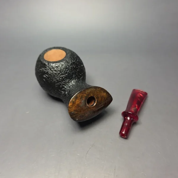 Buckeye Hand Made Sandblasted Blowfish Briar Pipe, New - Image 10