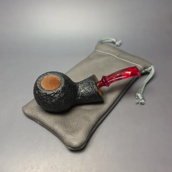 Buckeye Hand Made Sandblasted Blowfish Briar Pipe, New - Image 11