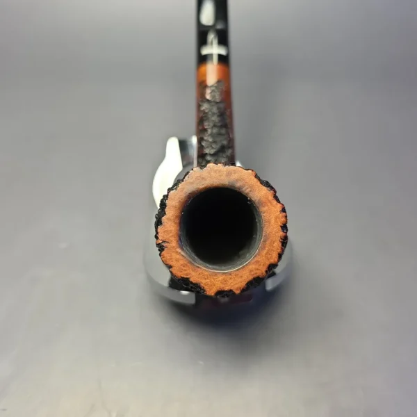 Don Carlos One Note Partially Rusticated Billiard Estate Briar Pipe, Italian Estates - Image 7