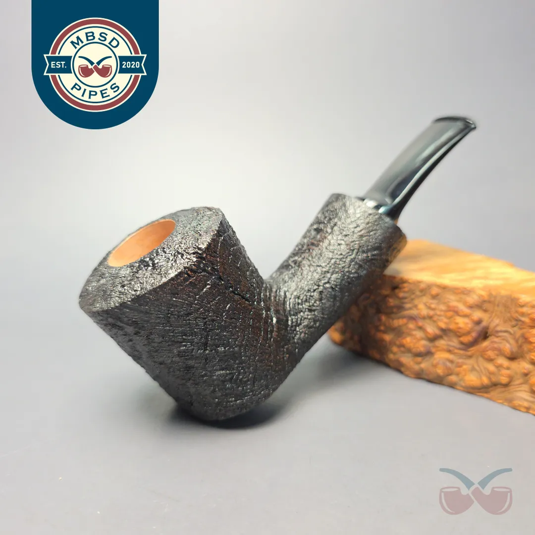 Buckeye Hand Made Sandblasted "Elbow" Dublin Briar Pipe, New